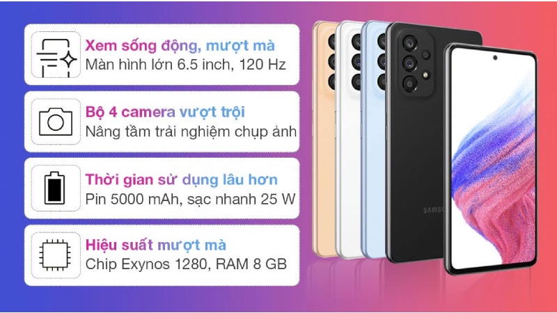 Samsung Galaxy A53 5G phù hợp cho đối tượng sinh viên